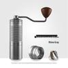 Stainless Steel Manual Coffee Grinder with External Adjustment and Seven-Star Ghost Teeth for Pour-Over Brewing