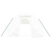 VidaXL Serre avec cadre en acier blanc 48 m² 16x3x2 m, polytunnel, serre à cadre froid, serre pour tomate, serre de jardin, 3188056
