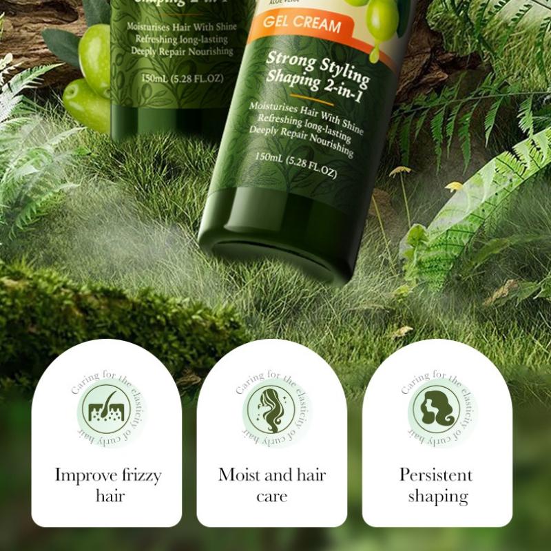 Olive Oil Styling Gel Cream 150ml Long-lasting Styling Fluffy Hair Wax Skin Care Products