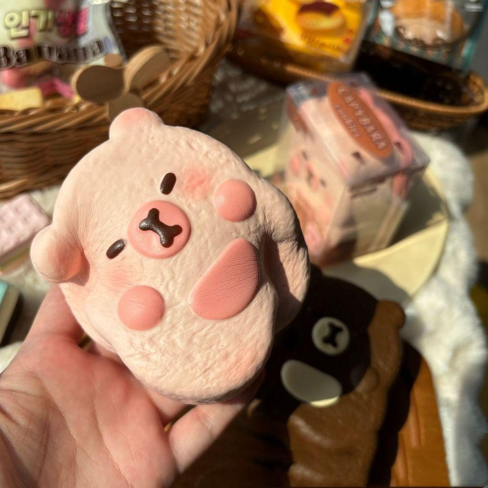 Capybara Cookie Cute Animal Pinch Toy Chocolate Cartoon Pinch Toy Office Workers