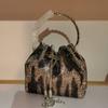 2026 Womens Crystal-Embellished Crossbody Bag Fringe Detail Small Square Shoulder No Top Handle