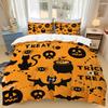 Halloween Bedding Set Cute Ghost Flower Print Duvet Cover Child Adult Quilt Cover Pillowcase Single Queen Size