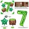 40-Inch Green Pixel Miner Digital Aluminum Foil Balloon Kit Includes Polyester Film Numbers 0-9 for Video Game Birthday Party