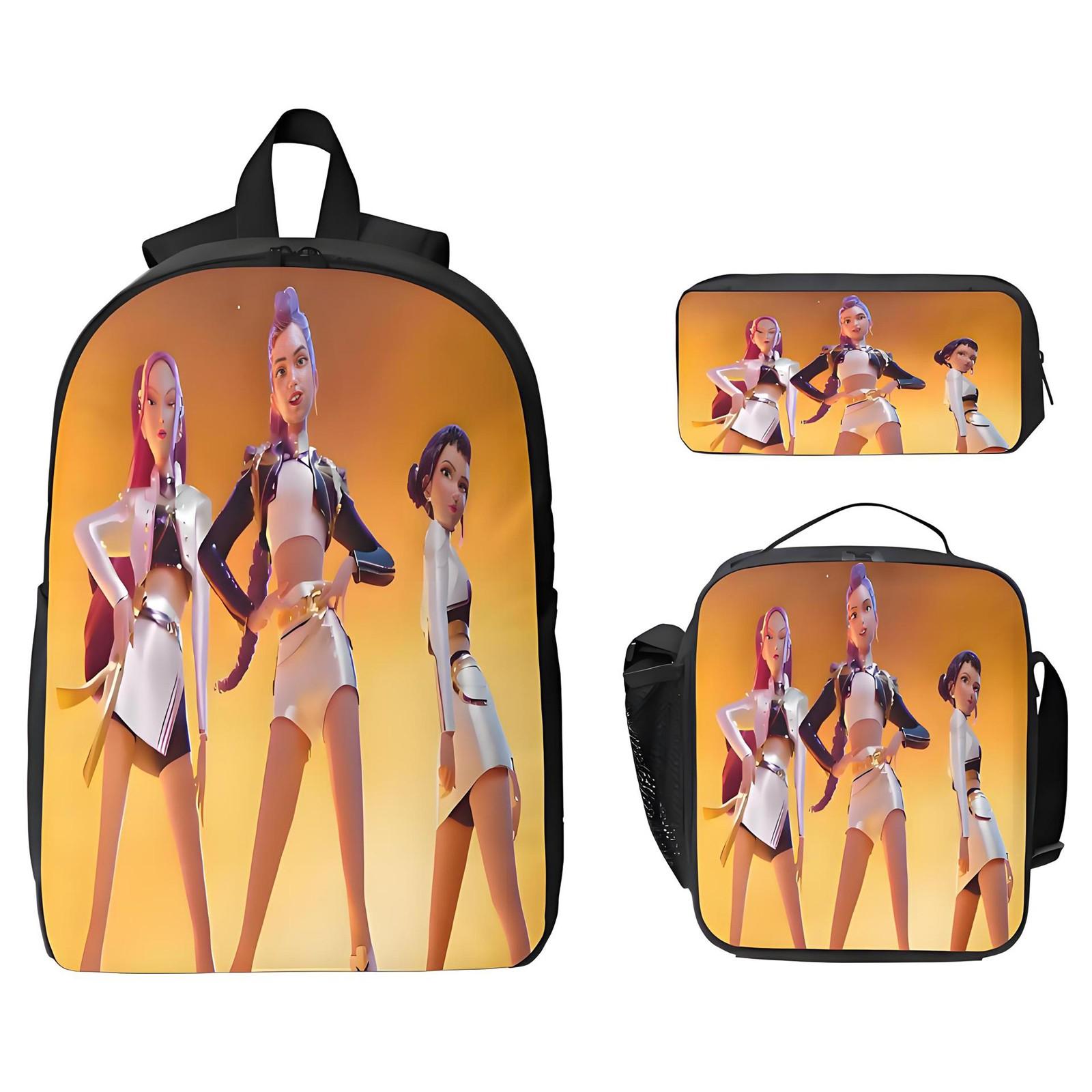 

Повседневная сумка через плечо с рисунком из мультфильма для учеников младших классов средней школы, рюкзаки большой вместимости One Size