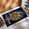 Inter Milan Printed Crystal Velvet Rug Non‑Slip Crystal Velvet Carpet For Sofa Bedroom Indoor Home Decoration