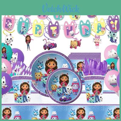 Unique And Colorful Gabby Dollhouse Birthday Party Decoration Kit For All Occasions