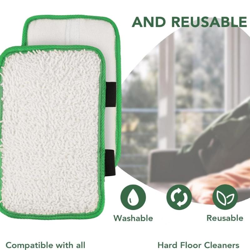 Reusable and Washable Replacement Mop Pad Offering Enhancing Absorption and Quick Dry Fabric Suitable for Steam Mops