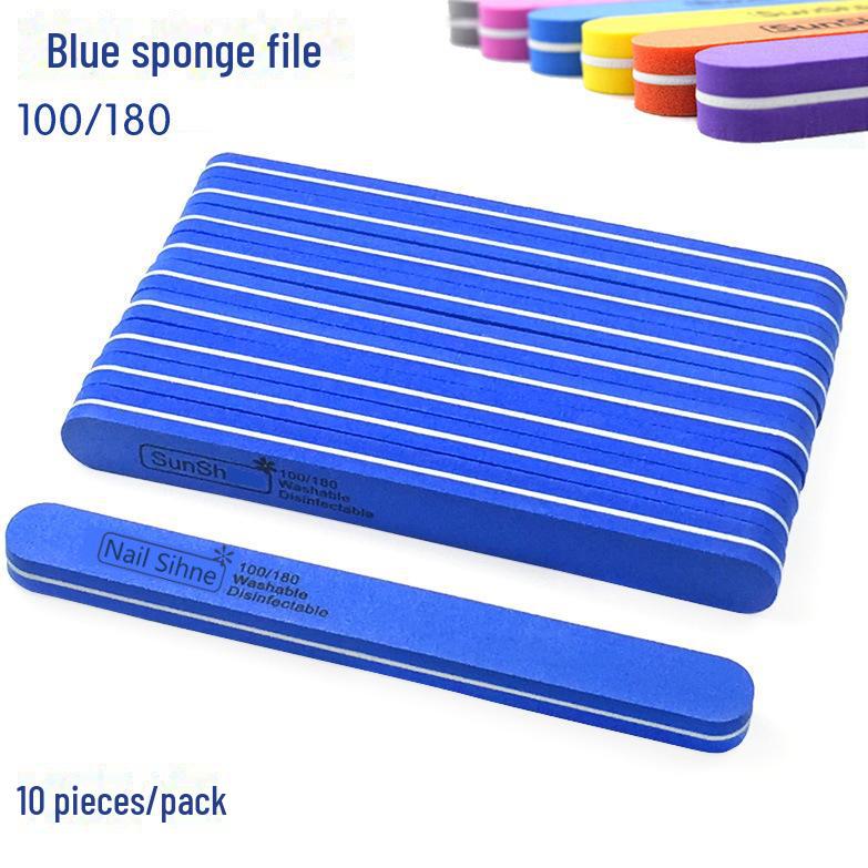 

Двусторонняя пилка-губка для дизайна ногтей: Одна сторона грубая, одна сторона мелкая для полировки маникюра 17.8 × 1.9 × 1.1 cm