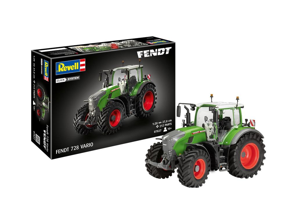 Deutsches Revell Fendt 728 Vario Traktor Plastikmodell 07827 1/20 (einfach-klick) (Auto)