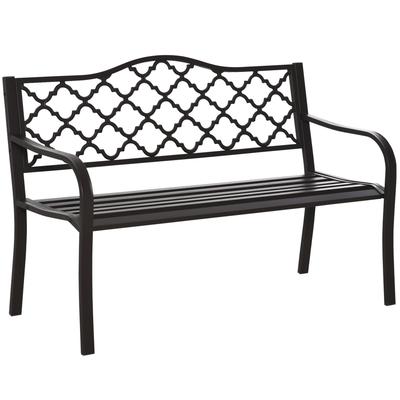 Antique Style Outdoor Cast Iron Front Porch Bench Path Chair Seat Outdoor