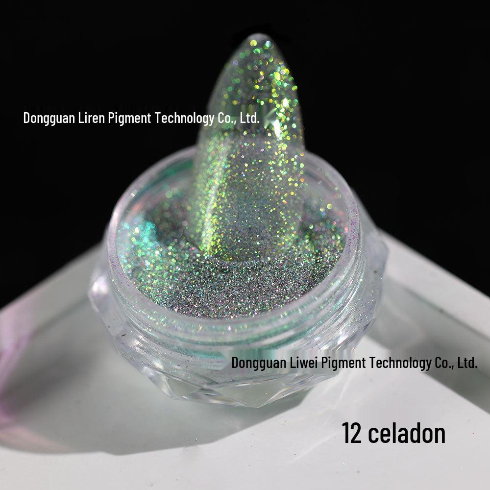 Iridescent Opal & Crushed Diamond Nail Art Reflective Glitter Powder