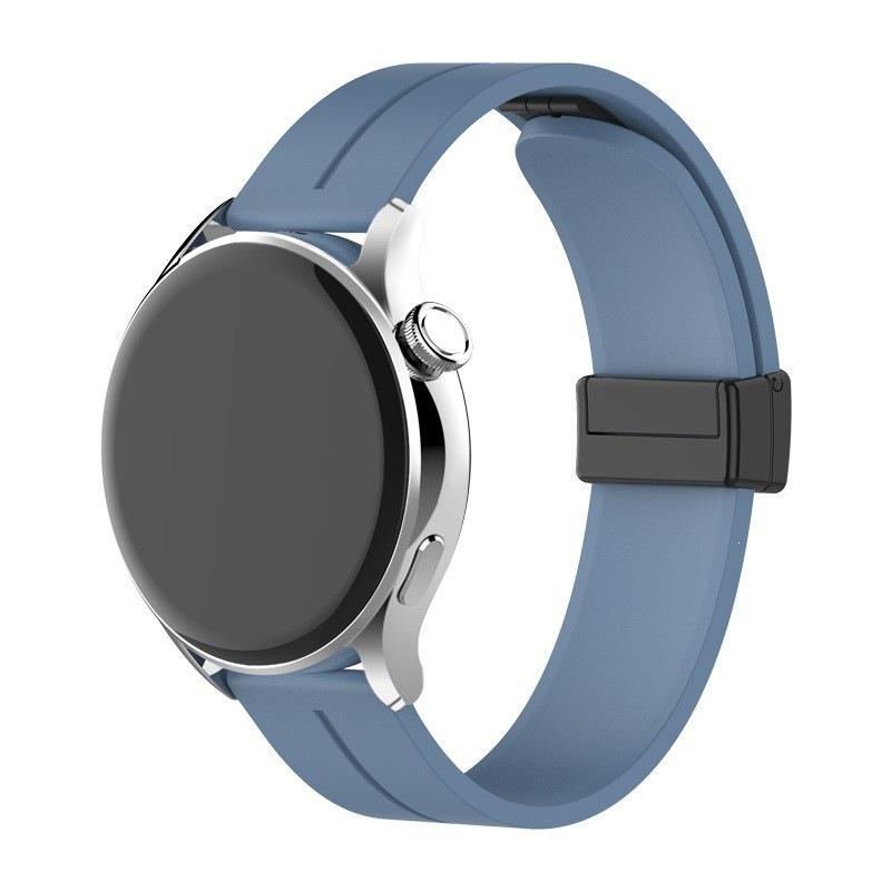 Universal Magnetic Silicone Strap for Huawei GT6 Pro, Samsung 8, Garmin, Xiaomi 20-22mm