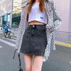 2022 High Waist A-Line Denim Skirt: Trendy Summer Hip Skirt for Women and Students