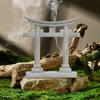 Japan Torii Gate Shrine Model Figurine Landscape Ornament for Potted Plant