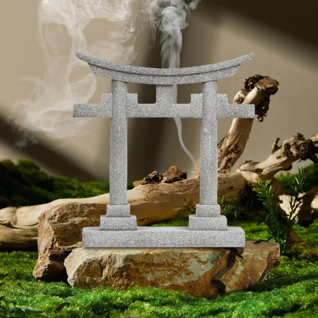 Japan Torii Gate Shrine Model Figurine Landscape Ornament for Potted Plant