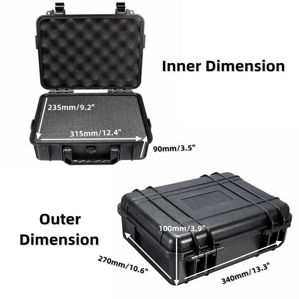 5 Sizes Tool Case Waterproof Hard Carry Tool Box Portable Impact Resistant Equipment Storage Box With Sponge Multifunctional