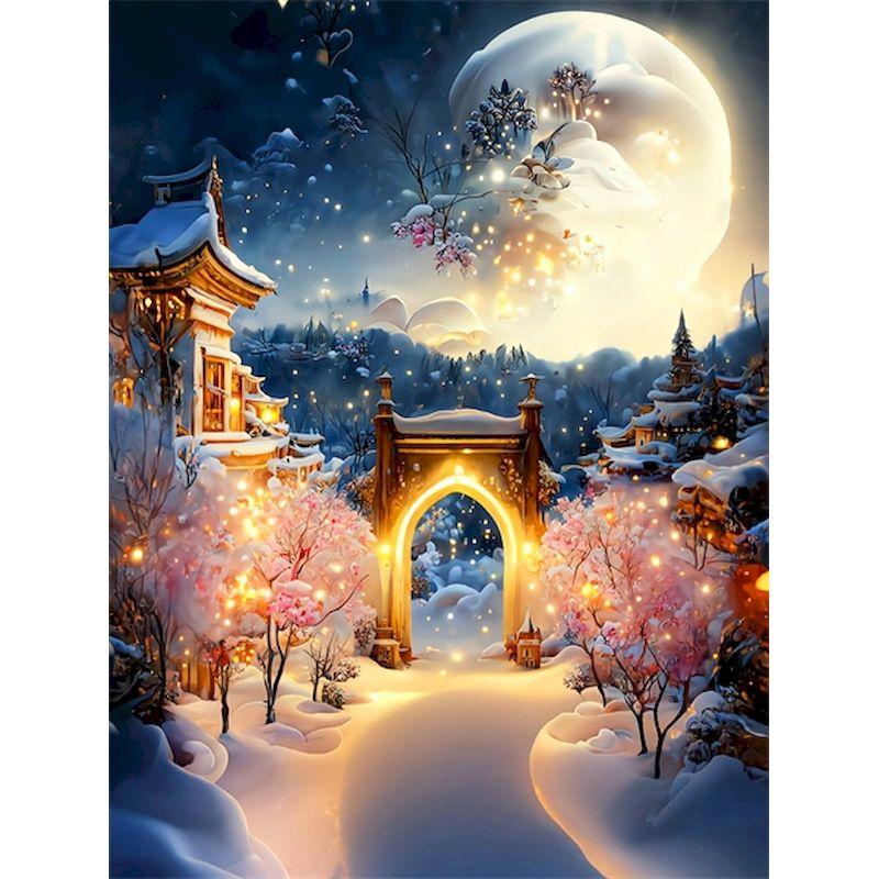5d Diamantová malba Zimní sady Scenérie Diy Diamantové vyšívání Křížovým stehem Mozaika Umělecký dárek Domácí dekorace