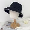 Korean Retro Washed Denim Bucket Hat Adult Sun Protection Large Head Circumference