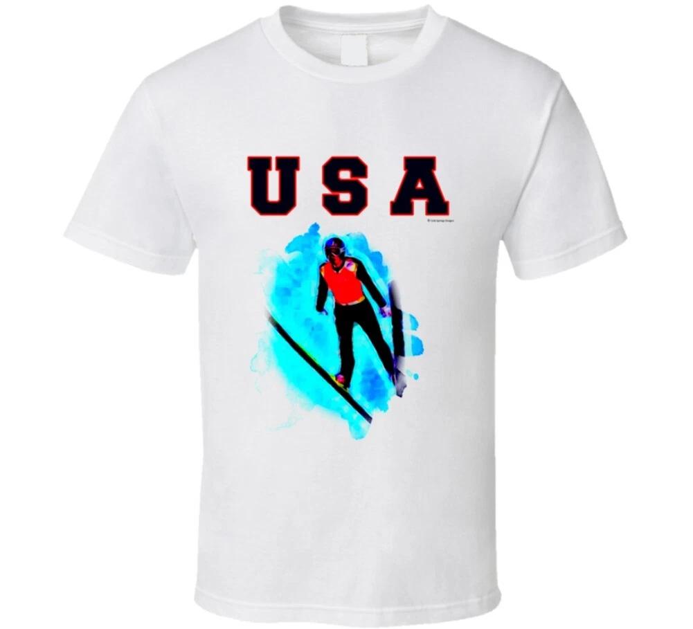 Usa Winter Games Ski Jumping Gold T Shirt L