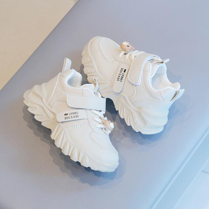 Children's sports shoes Spring and Autumn boys' dad shoes Anti slip girls' white shoes Soft soled baby casual shoes