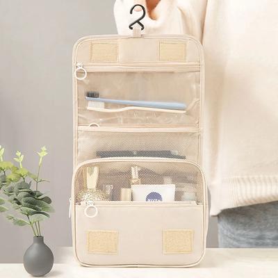 1PC Travel Makeup Bag Women Toiletries Storage Bags Bathroom Organizer Hook Hanging Bag Waterproof Durable Travel Makeup Pouch