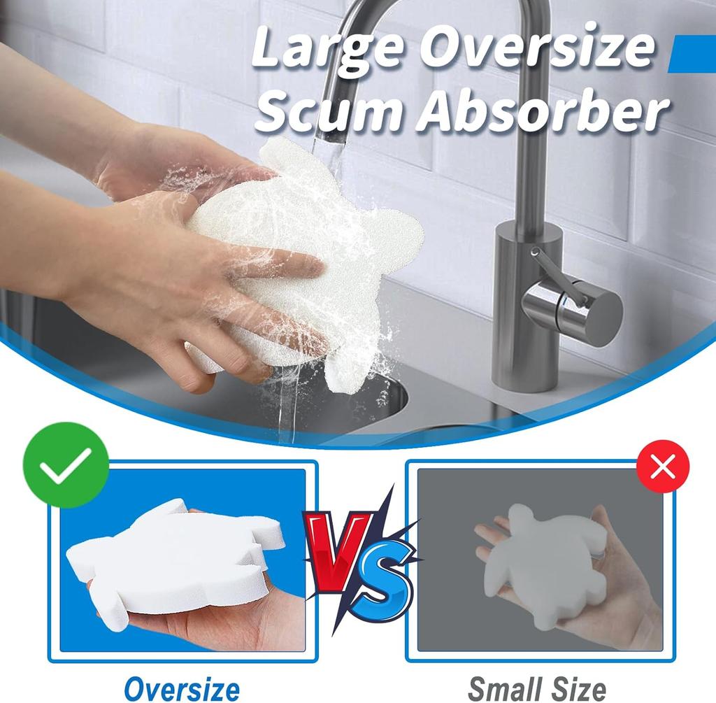Spa Scum Absorber for Hot Tub Oil Absorbing Sponge for Inflatable Hot Tub Swimming Pool Hot Tub Waterline Clean Pool Maintenance Accessories 2 Pack