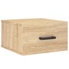 Wall Mounted Nightstand Sonoma Oak 35 x 35 x 20 cm