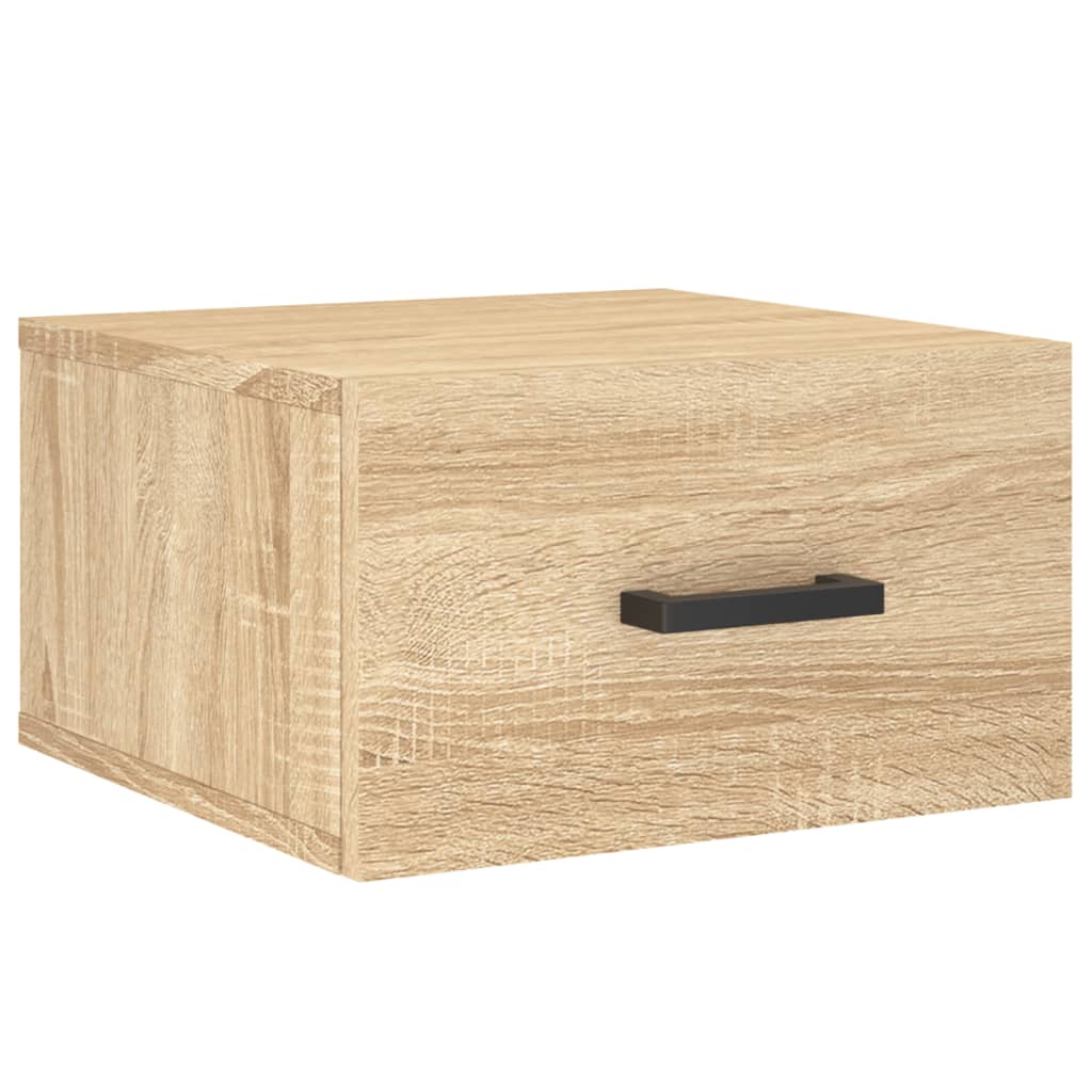 Wall Mounted Nightstand Sonoma Oak 35 x 35 x 20 cm