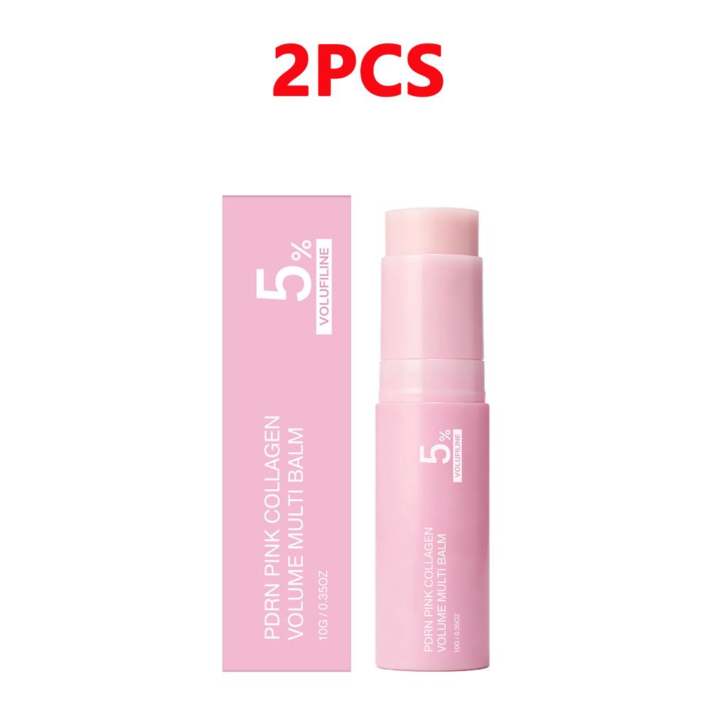 PDRN Pink Collagen Volume Multi Balm Stick Face & Body Balm for Under-Eyes, Neck, Forehead, Smile Lines, Radiance Care K-Beauty