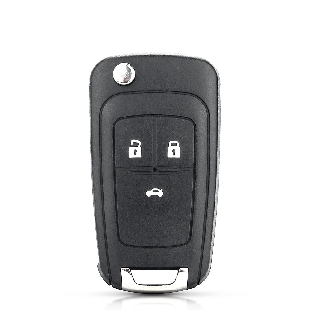 KEYYOU 10pcs Modified Folding Remote Car Key Shell Fob Case For Chevrolet Cruze Epica Lova Camaro Impala For Opel HU100 Logo