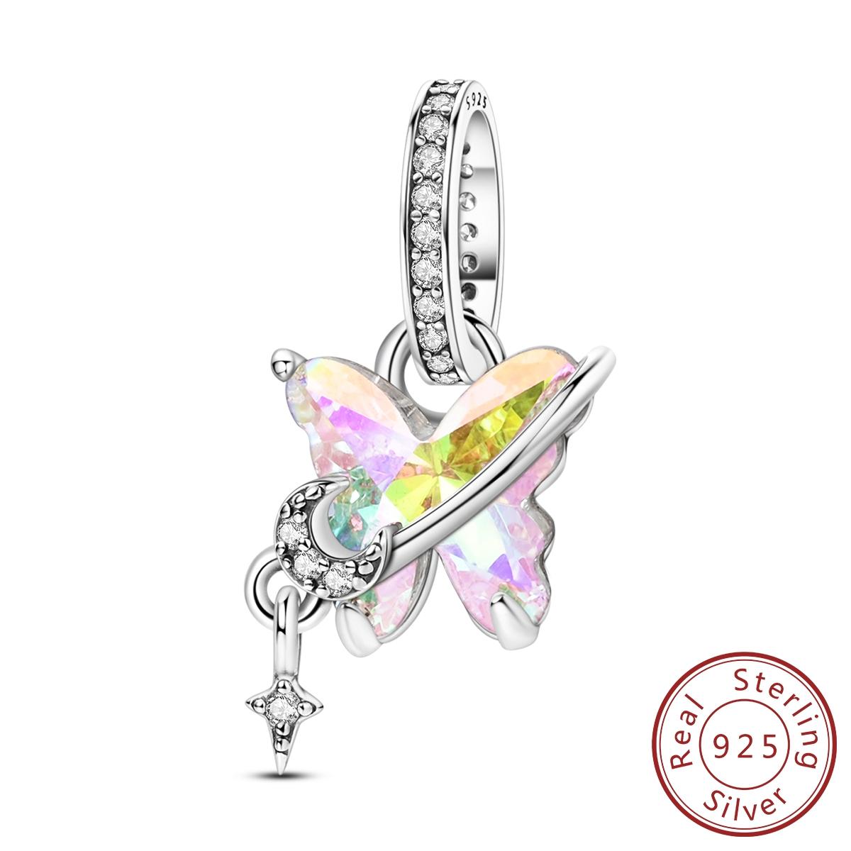 

Настоящий медный шарм, подходит для браслета, бусина, сделай сам, оригинальная подвеска, бабочка, ангел, кошка, женские украшения