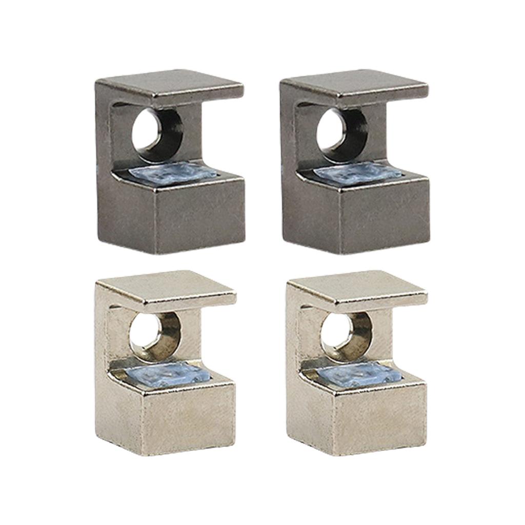 Set mit 4 verstellbaren Glasclips Zinklegierungsmaterialien Praktisch für 10 12mm Glaspaneele mit sicheren Feststellschrauben