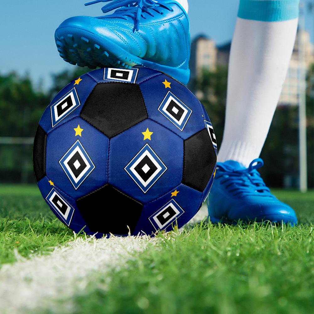 Pallone da Calcio Hamburger SV, colorato, adatto a tutte le età, cucito a macchina, materiale PVC, qualità da competizione, durevole e ad alto rimbalzo