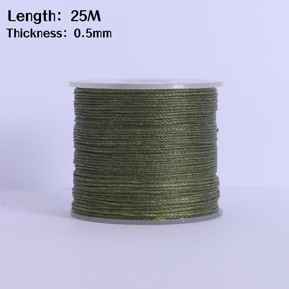 25M Dicke Gewachste Schnur Für Leder Gewachste Kordel 0,5mm Perlenfaden Für Armband Perlenstickgarn Flache Gewachste Nähschnur
