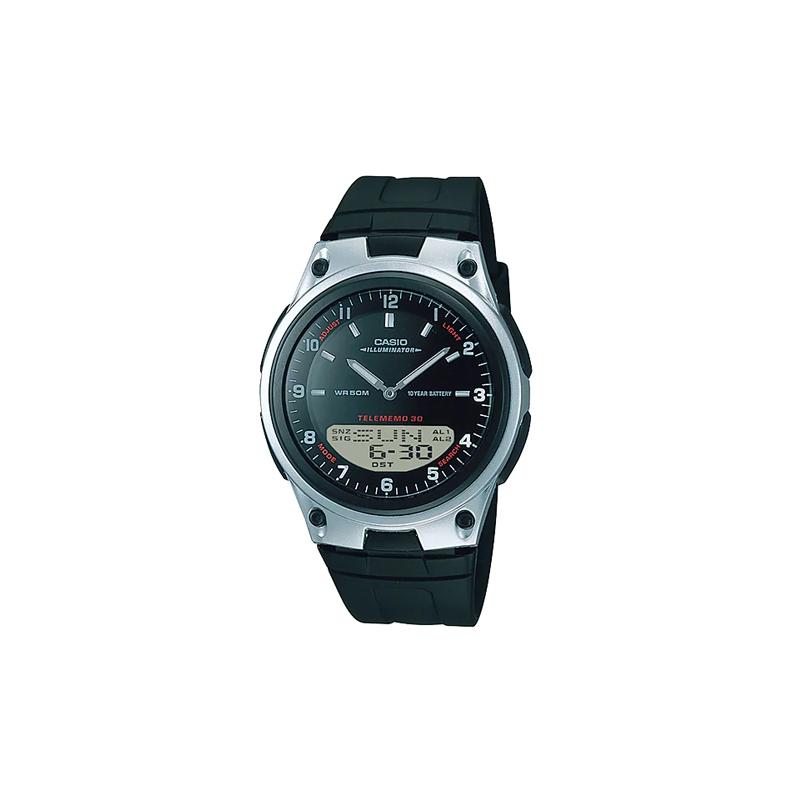 

Casio YOUTH series-disc dual display classic retro fashion trend 10 years power pointer dual display day and date display waterproof AW-80-1AJH
