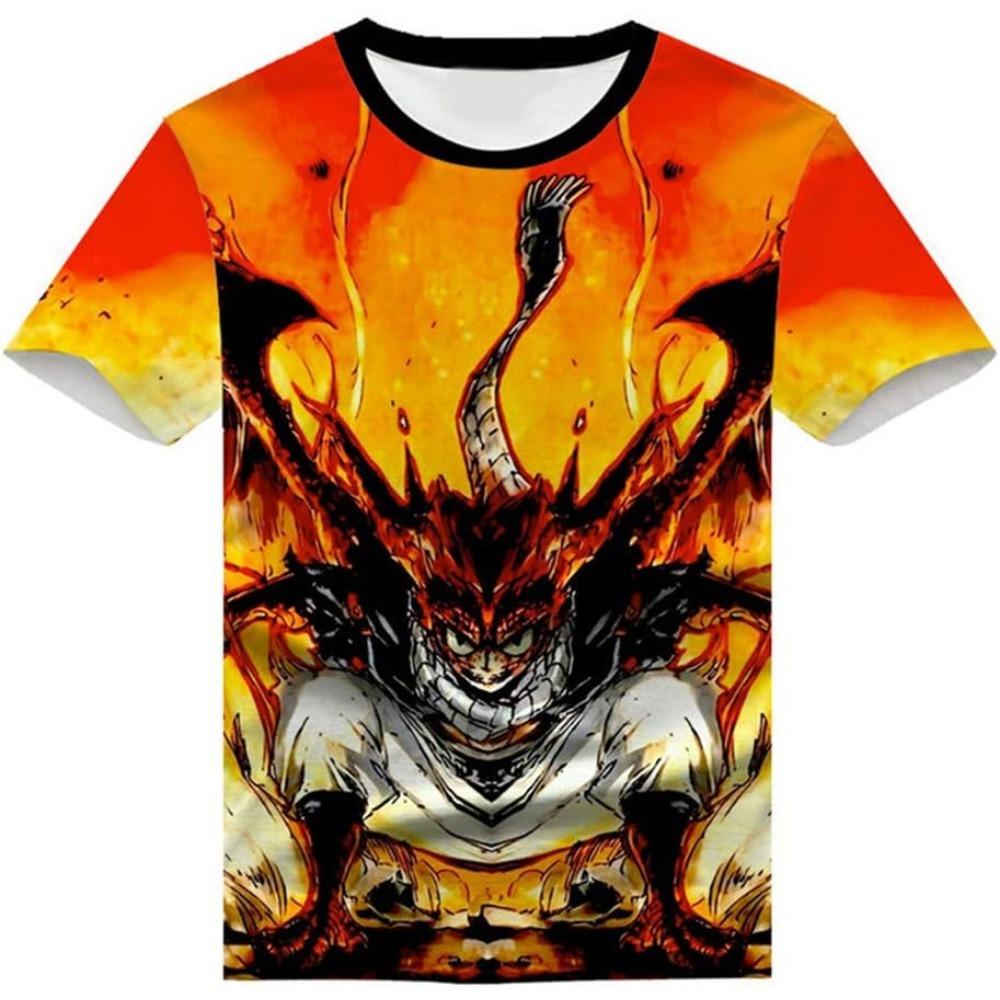 Anime Fairy Tail 3D Anime Printed T-Shirt Adult Cosplay Funny Short Sleeve Tee Tops Funny Quick Dry