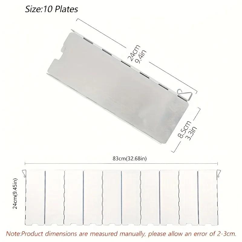 Outdoor Camping Stove Shield, Foldable Aluminum Alloy Windbreak, Gas Stove Wind Guard, Camping Accessories