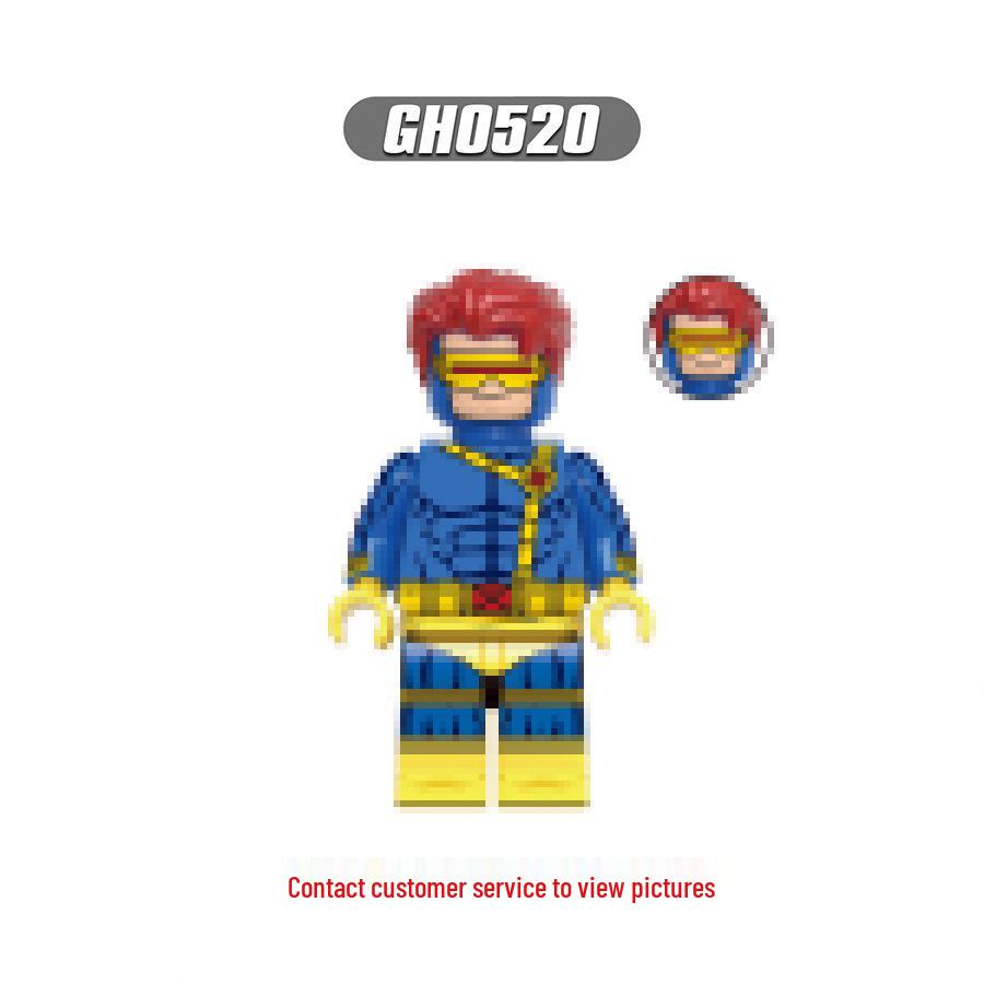 Super English Series: Wolverine, Cyclops, White Queen, Storm Building Blocks for Kids