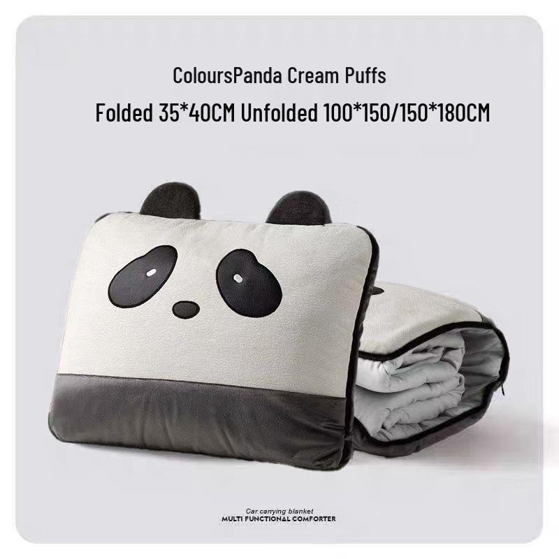 

Car Pillow & Quilt: Multi-functional, Thickened Lumbar Support, Foldable for Vehicle Use Single Pillow (No Quilt, No Zipper)