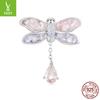 S925 Sterling Silver Butterfly Series Pendant Jewelry Accessories, Mori Girl Heart Diy Bead Partition