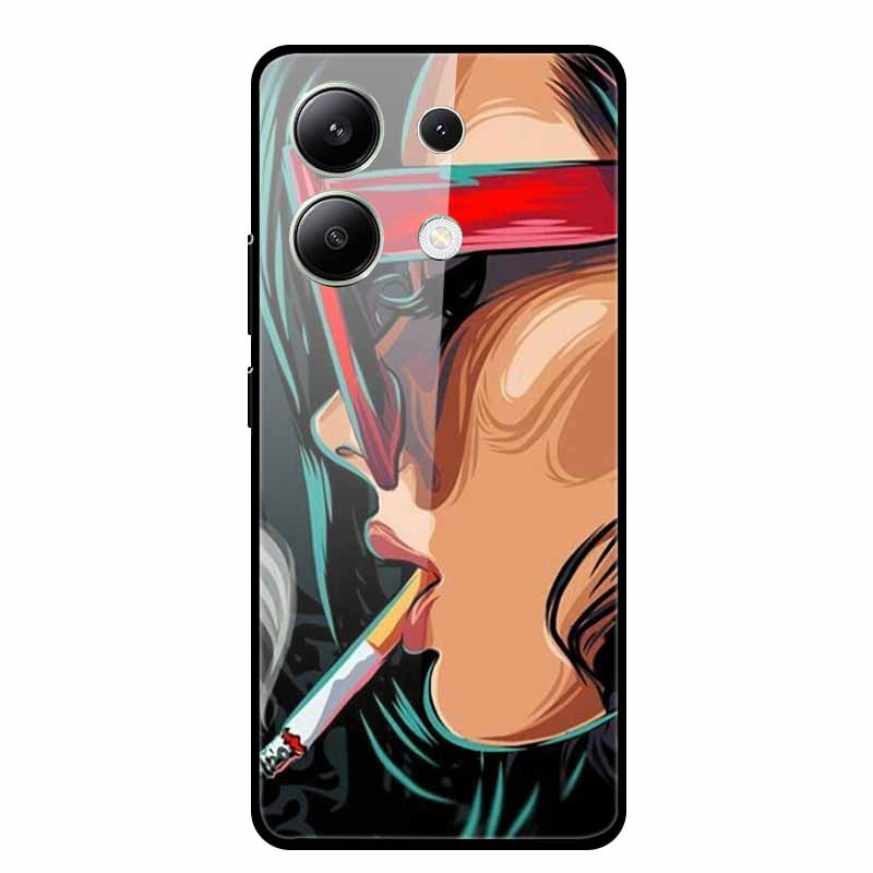 For Xiaomi Redmi Note 13 5G Phone Case Soft Bumper Tempered Glass Hard Back Cover Case For Redmi Note 13 Pro Case Note13 Pro Bag