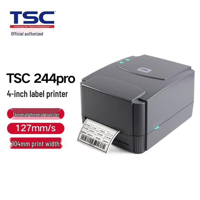 TSC TTP-244Pro Thermal Transfer Desktop Label Printer