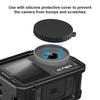 For DJI Osmo Action 5 Pro / 4 / 3 PULUZ All-inclusive Aluminum Alloy Cage Expansion Adapter Frame with Lens Cover (Black)