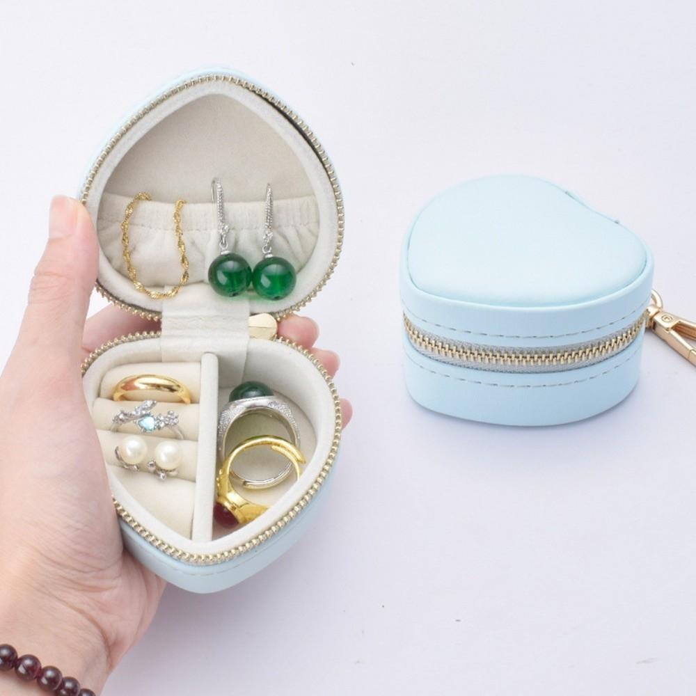 Jewelry Display Portable Ring Box Mini Travel Bag Pendant Jewelry Box Keychain  Bag Accessories