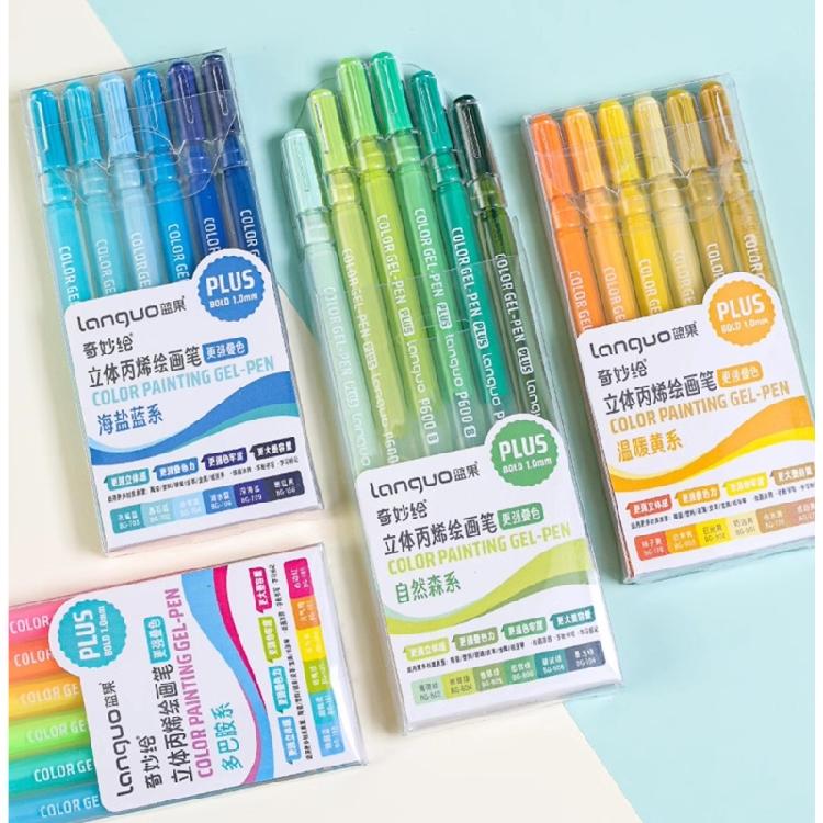 6/12/54 Farbige Malstifte Zeichenstift Acrylmarker Acrylfarbstift Gelstift Bastelbedarf für Keramik Glas