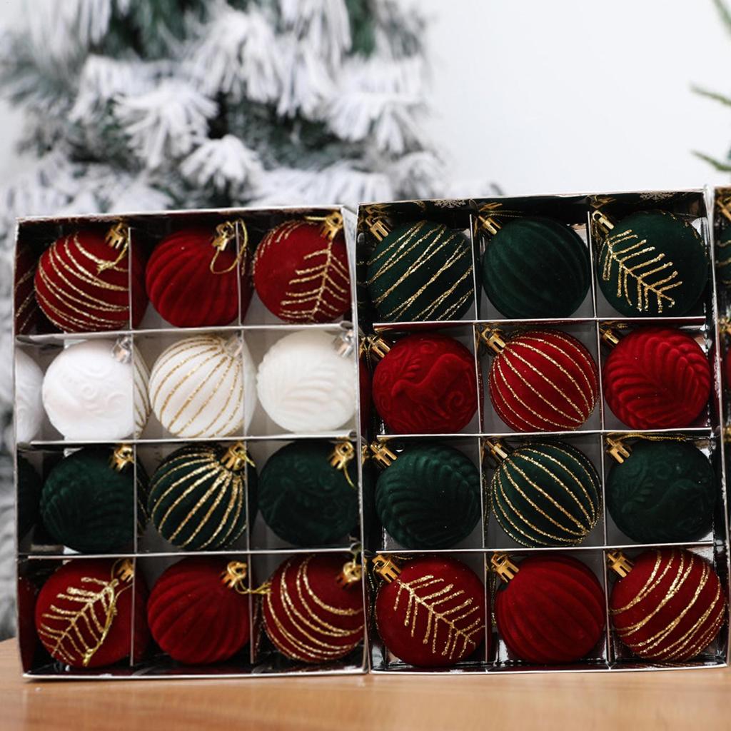 Velvet Christmas Ball Ornaments Christmas Ornaments Velvet Balls Holiday Pendant For Outdoor Family Gatherings Parties Garden