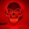 PVC White Skull Mask LED Light Up Halloween Glowing Party Costume
