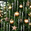 Transparent Acrylic Icicle Ornaments for Christmas Tree Decoration Crystal Hanging Pendant Icicles Drop Xmas Wedding Decor