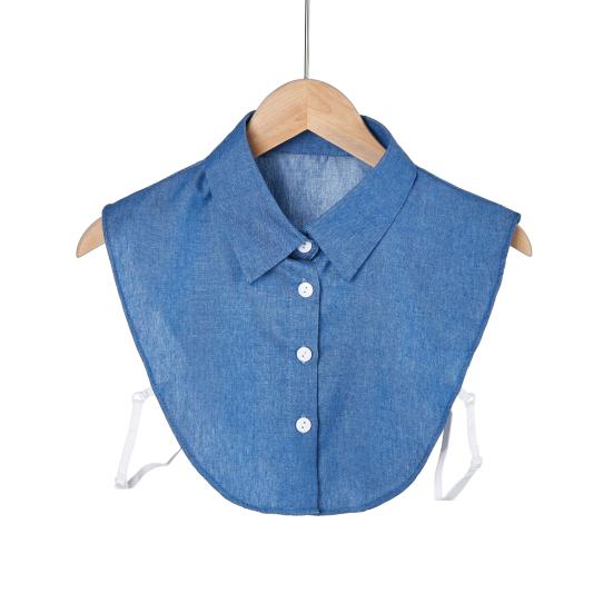 

Джинсовый накладной воротник Сверкающие стразы Регулируемые ремешки Машинная стирка Съемный воротник Аксессуар для наряда A