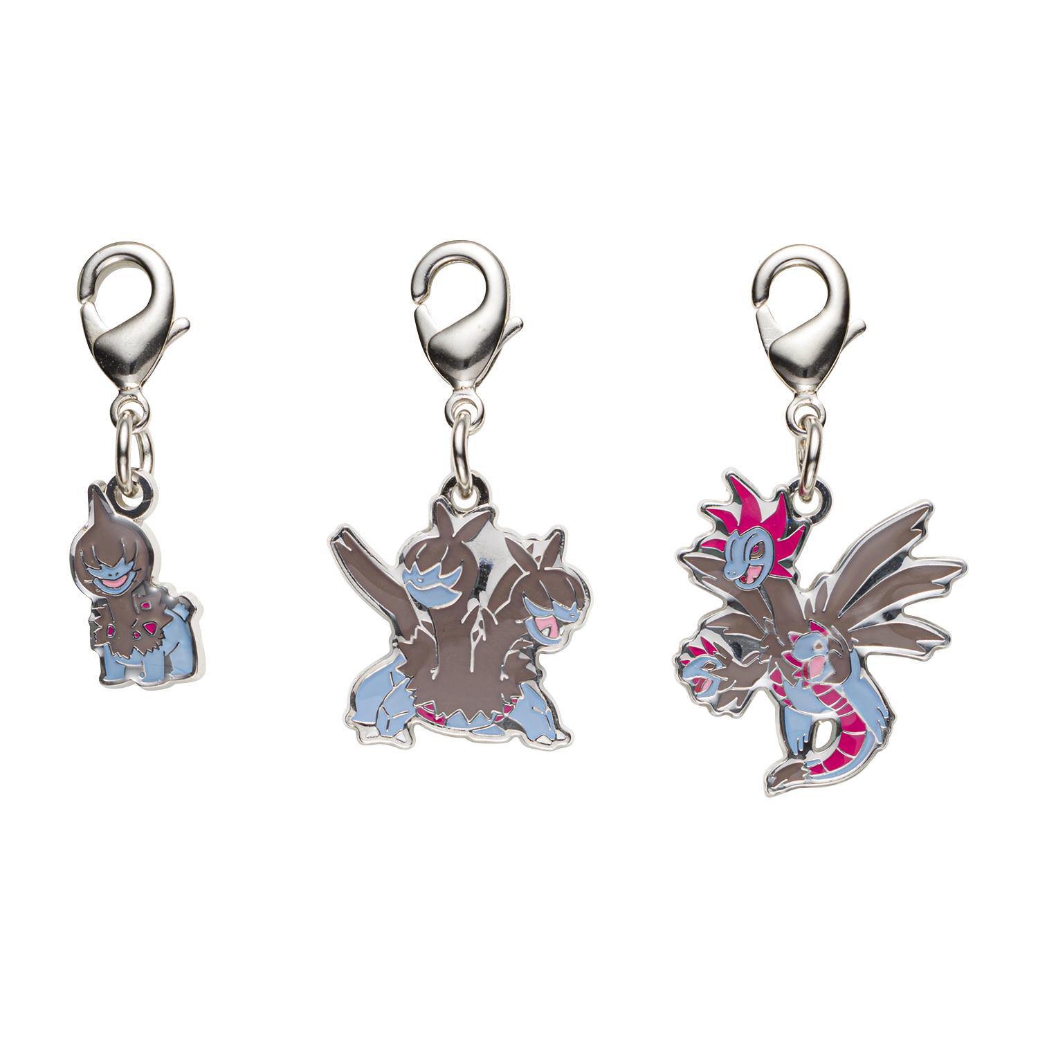 

[Pokemon] Pokemon Center National Pokedex Metal Charm Set: Deino, Zweilous, Hydreigon (#633, #634, #635)